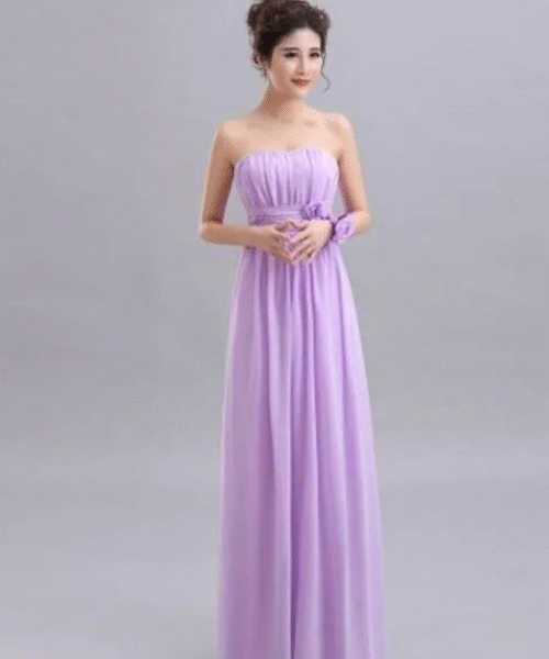 Purple Sleeveless Maxi Party Dress for Women