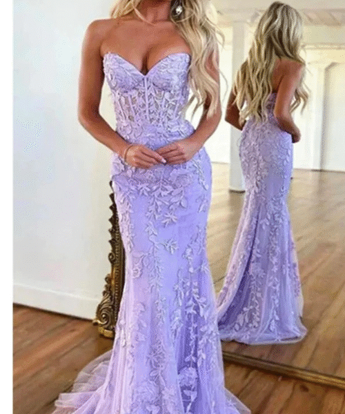 women lavender dress, lilac dress women, elegant prom dress, formal evening dress, mermaid style gown