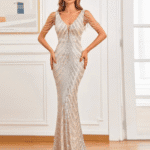 Shop Party Dresses in Silver Sequin Maxi and Dazzle