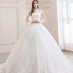 Shop Engagement Party Outfit for Bride in Lace Ball Gown Style