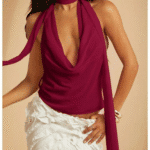 summer sleeveless cowl neck tank top, women's cowl neck top, casual summer tank top, stylish summer tank for women, summer cowl neck top