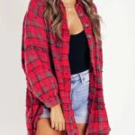 plaid wool shirt for winter, women’s button down plaid wool shirt, warm wool plaid shirt, women winter shirt
