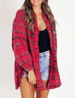 plaid wool shirt for winter, women’s button down plaid wool shirt, warm wool plaid shirt, women winter shirt