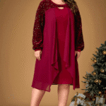 Women Christmas Dress Festive Elegant
