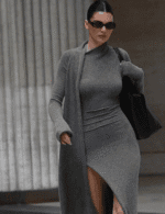Asymmetrical Long Sleeve Black Dress for Women - Image 2