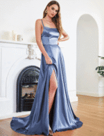 Backless Light Blue Maxi Dress for Women - Image 3