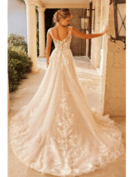 Backless V-Neck Wedding Dress for Short Women - Image 3