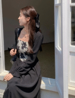 women funeral dress, long sleeve black dress, formal black dress, black dress for funeral