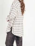 plaid wool shirt for winter, women’s button down plaid wool shirt, warm wool plaid shirt, women winter shirt