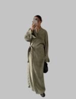Kimono Maxi Dress - Lace up Dress - Image 5