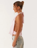 casual sequin backless top, sparkly backless top for night out, stylish evening top for women, glittery party top for women, trendy backless sequin top
