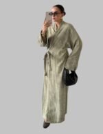 Kimono Maxi Dress - Lace up Dress - Image 6