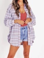 plaid wool shirt for winter, women’s button down plaid wool shirt, warm wool plaid shirt, women winter shirt