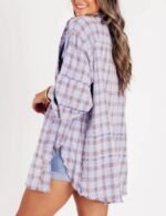plaid wool shirt for winter, women’s button down plaid wool shirt, warm wool plaid shirt, women winter shirt