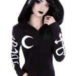 geometric patterned hoodie, black designer hoodie, casual zip up hoodie, durable knitted hoodie