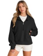 Half Zip Designer Hoodies For Women