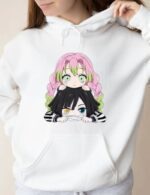 cozy anime hoodie for winter, soft fleece anime hoodie design, pullover embroidered hoodie, winter pullover hoodie