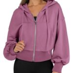Lightweight sports hoodie for women, Stylish long sleeve hoodie for workouts, Women’s running zip up hoodie, Regular fit sports hoodie for women