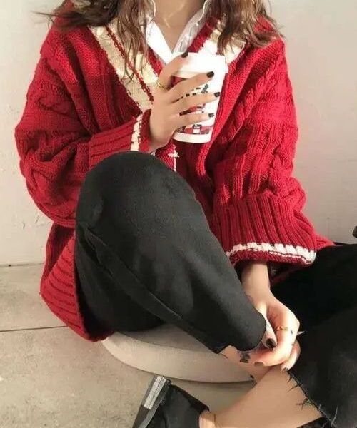 pullover knitted sweater, v neck pullover sweater, winter pullover sweater, long sleeve pullover sweater