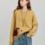 pullover knitted sweater, round neck pullover sweater, winter pullover sweater, long sleeve pullover sweater
