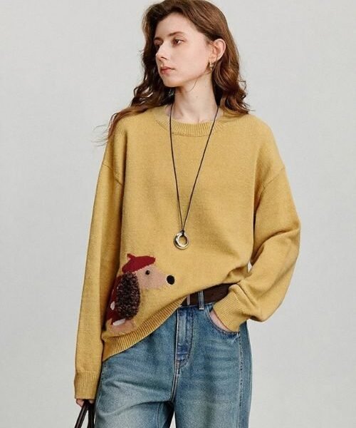 pullover knitted sweater, round neck pullover sweater, winter pullover sweater, long sleeve pullover sweater