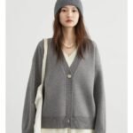 cozy knit cardigan sweater, casual long sleeve cardigan sweater, loose knit cardigan sweater, v neck cardigan sweater