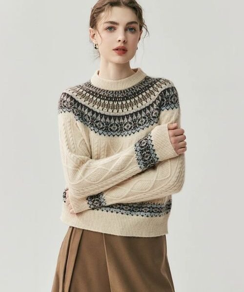 cashmere mock neck sweater, pullover mock neck sweater, long sleeve mock neck sweater, knitted mock neck sweater