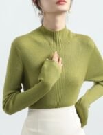 mock neck sweater, pullover mock neck sweater, long sleeve mock neck sweater, knitted mock neck sweater