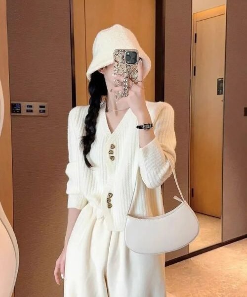 cozy knitted cardigan sweater, casual v neck sweater, soft knit cardigan sweater, women short sweater