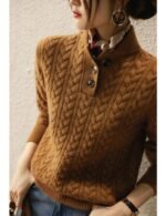 women’s cable knit sweater, women knitted sweater, pullover cashmere sweater, crochet knitted sweater