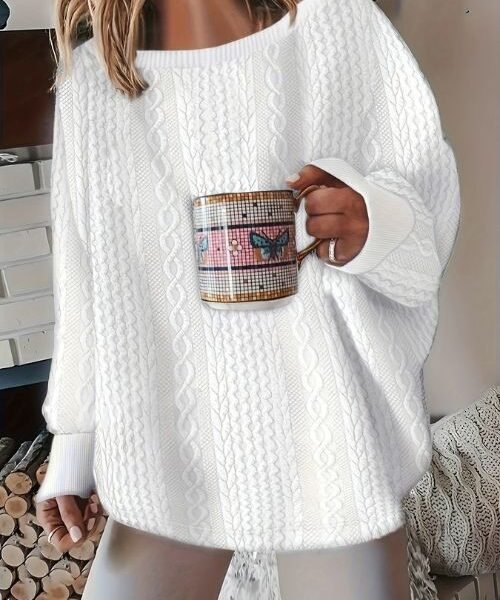 chunky knit sweater, cable knit sweater for women, long sleeve sweater, plus size chunky knit sweater