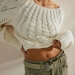 Solid Color Cropped Chunky Knit Sweater