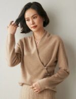 Women's Long Sleeve Cashmere Wrap Sweater