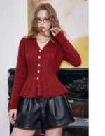 peplum sweater for women, stylish winter v neck peplum sweater, women's winter sweater, women's v neck sweater