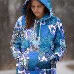 vintage geometric print hoodie, Retro graphic hoodie, Stylish vintage graphic print hoodie, Colorful geometric hoodie retro fashion