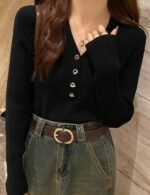 casual v neck sweater