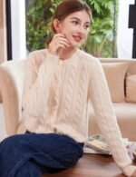 casual warm cable knit sweater