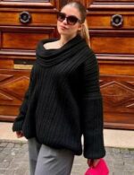 trendy off the shoulder sweater