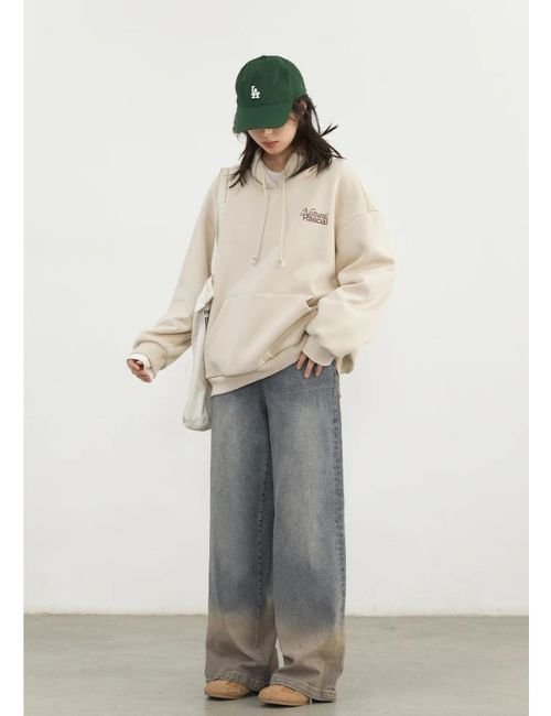Women's Loose Printed Hoodie loose casual pullover hoodie