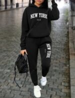 black athletic hoodie for women