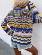 round neck chunky knit sweater