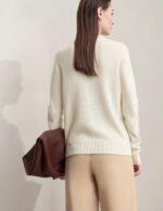 wool knitted mock neck sweater