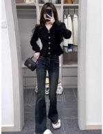 knitted peplum sweater
