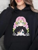 embroidered anime hoodie