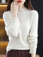 casual mock neck sweater