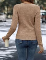 long sleeve sequin sweater for women