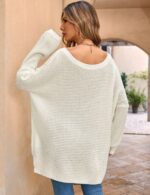 backless asymmetrical sweater