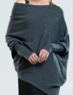 asymmetric draped sweater