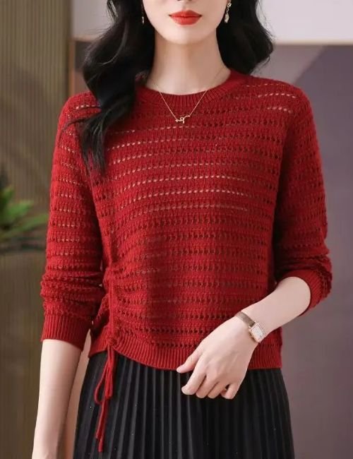 Cozy Long Sleeve Peplum Sweater women pullover sweater