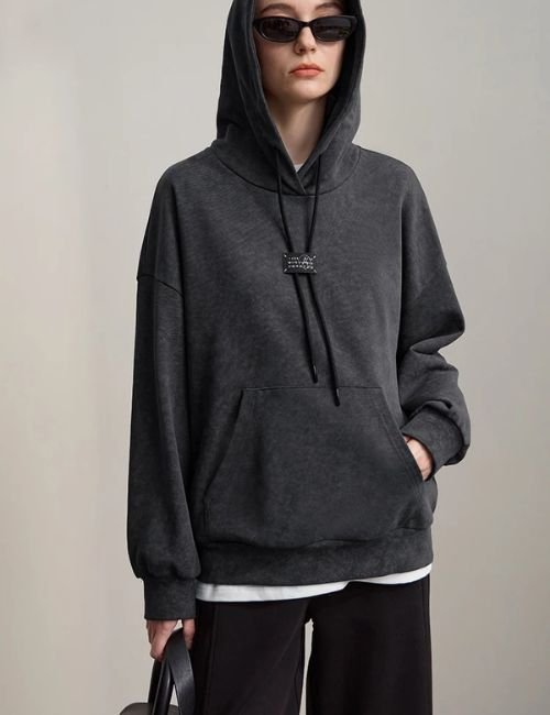 Cotton Knitted Sweatshirt Hoodie For Women stylish cotton knit sweatshirt for women